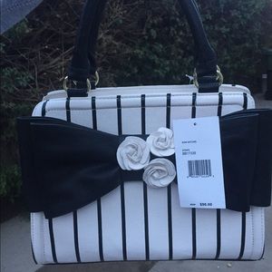 Black and white Betsey Johnson purse